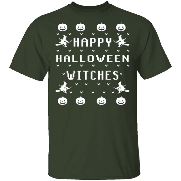 Happy Halloween Witches T-Shirt CustomCat