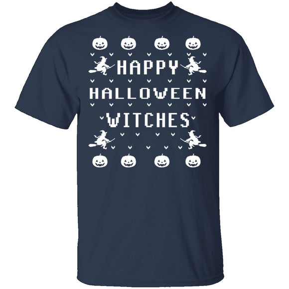 Happy Halloween Witches T-Shirt CustomCat