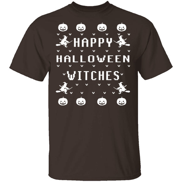 Happy Halloween Witches T-Shirt CustomCat