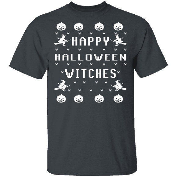 Happy Halloween Witches T-Shirt CustomCat