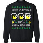 Happy New Beer Ugly Christmas Sweater CustomCat
