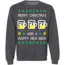 Happy New Beer Ugly Christmas Sweater CustomCat