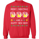 Happy New Beer Ugly Christmas Sweater CustomCat