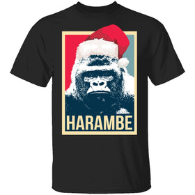 Harambe Christmas T-Shirt CustomCat