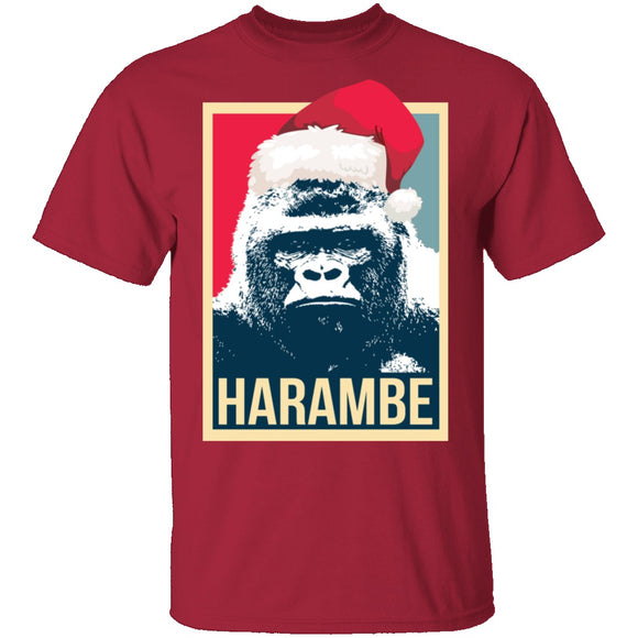 Harambe Christmas T-Shirt CustomCat