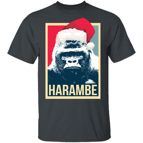 Harambe Christmas T-Shirt CustomCat