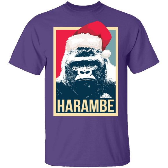 Harambe Christmas T-Shirt CustomCat