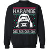 Harambe Ugly Christmas Sweater CustomCat