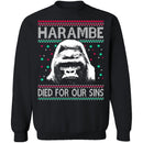 Harambe Ugly Christmas Sweater CustomCat