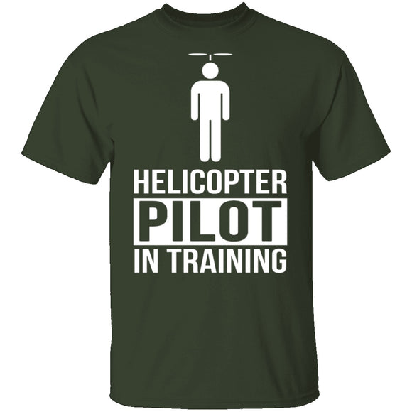 Helicopter Pilot T-Shirt CustomCat
