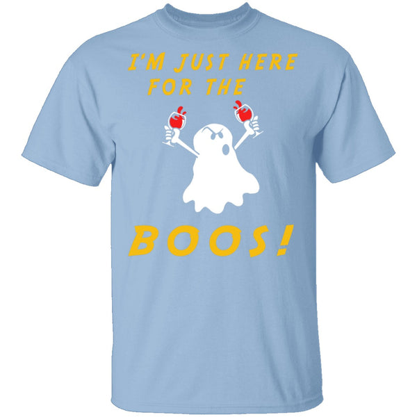 Here For The Boos - Wine T-Shirt CustomCat