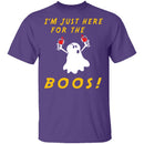 Here For The Boos - Wine T-Shirt CustomCat