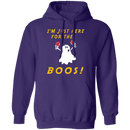 Here For The Boos - Wine T-Shirt CustomCat