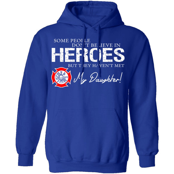 Hero Firefighter Daughter T-Shirt CustomCat