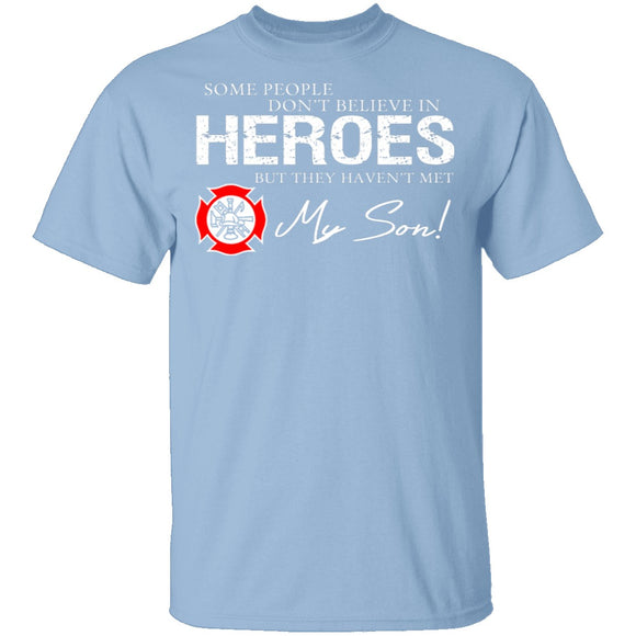 Hero Firefighter Son T-Shirt CustomCat