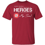 Hero Firefighter Son T-Shirt CustomCat