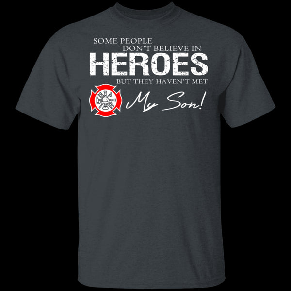 Hero Firefighter Son T-Shirt CustomCat