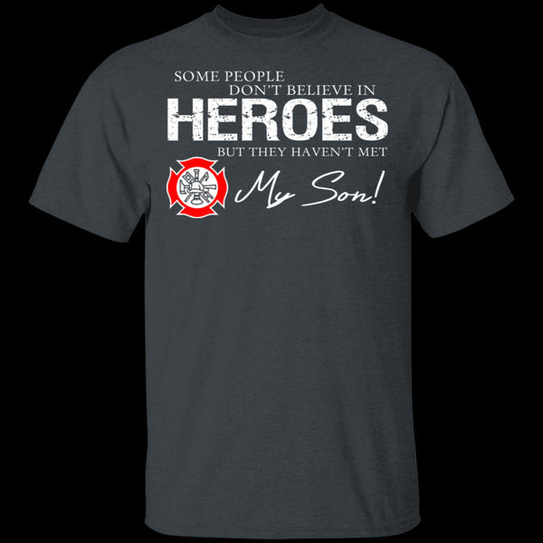 Hero Firefighter Son T-Shirt CustomCat