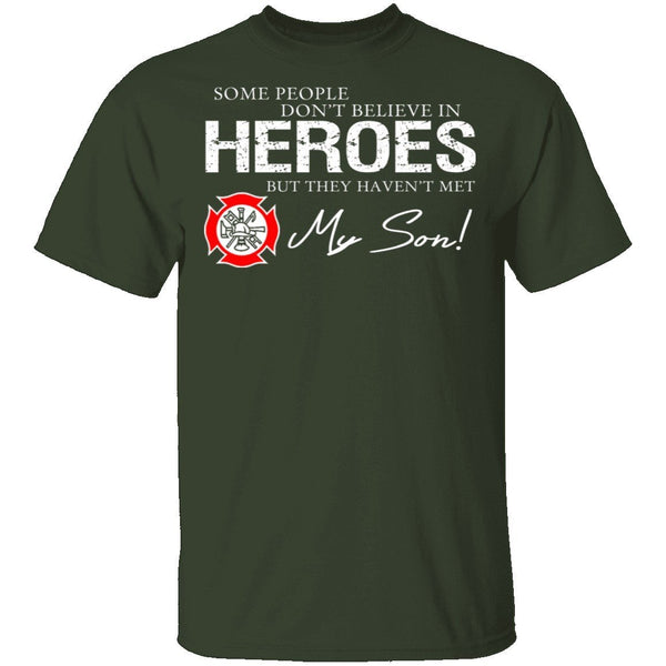 Hero Firefighter Son T-Shirt CustomCat
