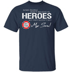 Hero Firefighter Son T-Shirt CustomCat
