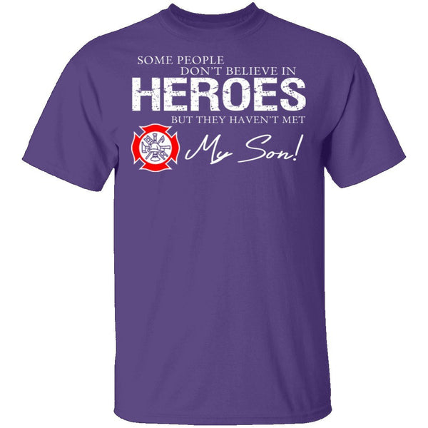 Hero Firefighter Son T-Shirt CustomCat