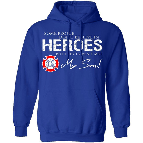 Hero Firefighter Son T-Shirt CustomCat