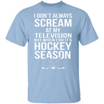 Hockey Season T-Shirt CustomCat