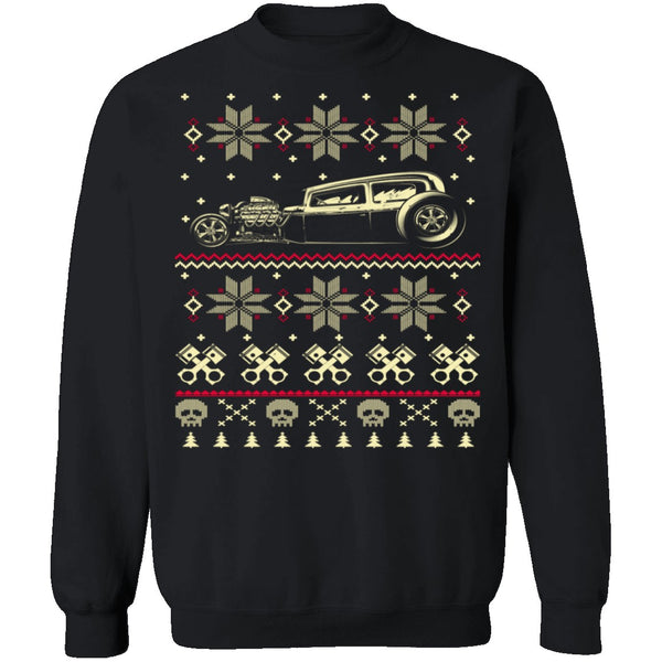 Hot Rod Ugly Christmas Sweater CustomCat