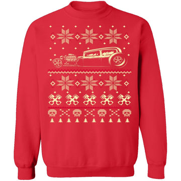Hot Rod Ugly Christmas Sweater CustomCat