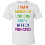 I Am A Mermaid Unicorn Fairy Kitten Princess T-Shirt CustomCat