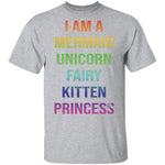 I Am A Mermaid Unicorn Fairy Kitten Princess T-Shirt CustomCat