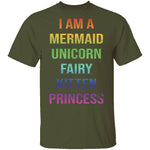 I Am A Mermaid Unicorn Fairy Kitten Princess T-Shirt CustomCat