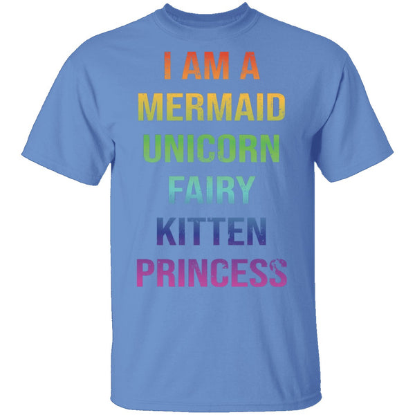 I Am A Mermaid Unicorn Fairy Kitten Princess T-Shirt CustomCat