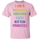 I Am A Mermaid Unicorn Fairy Kitten Princess T-Shirt CustomCat