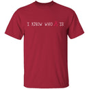 I Know Who A Is T-Shirt CustomCat