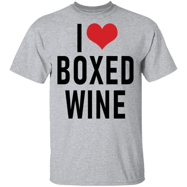 I Love Boxed Wine T-Shirt CustomCat