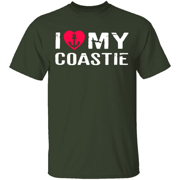 I Love My Coastie T-Shirt CustomCat