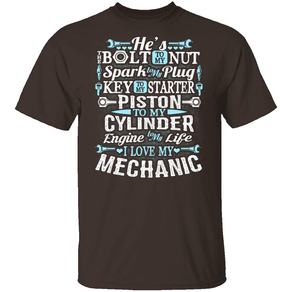 I Love My Mechanic T-Shirt CustomCat