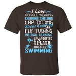 I Love Swimming T-Shirt CustomCat