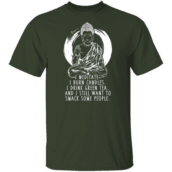 I Meditate T-Shirt CustomCat