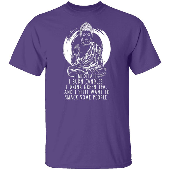 I Meditate T-Shirt CustomCat