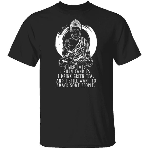 I Meditate T-Shirt CustomCat