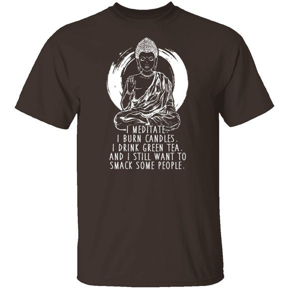 I Meditate T-Shirt CustomCat
