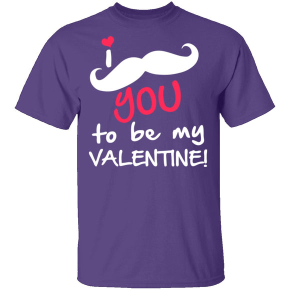 I Mustache You To Be My Valentine T-Shirt CustomCat