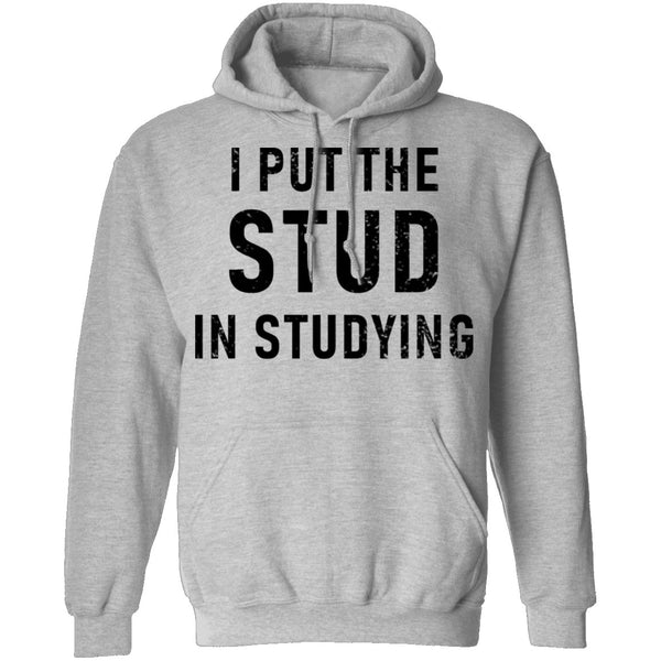 I Put The Stud In Studying T-Shirt CustomCat