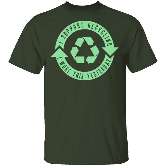 I Support Recycling T-Shirt CustomCat