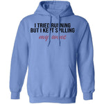 I Tried Running But I Kept Spilling My Wine T-Shirt CustomCat