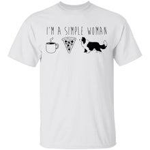 I'm A Simple Woman Coffe Pizza Dogs T-Shirt