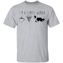 I'm A Simple Woman Coffe Pizza Dogs T-Shirt