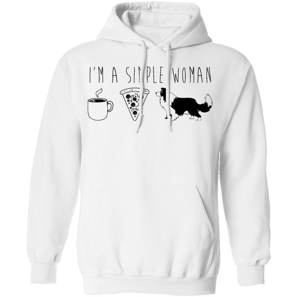 I'm A Simple Woman Coffe Pizza Dogs T-Shirt CustomCat
